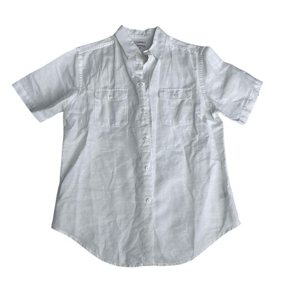 Men's Merona Linen Blend Button-Down Shirt - Medium - Picture 1 of 6